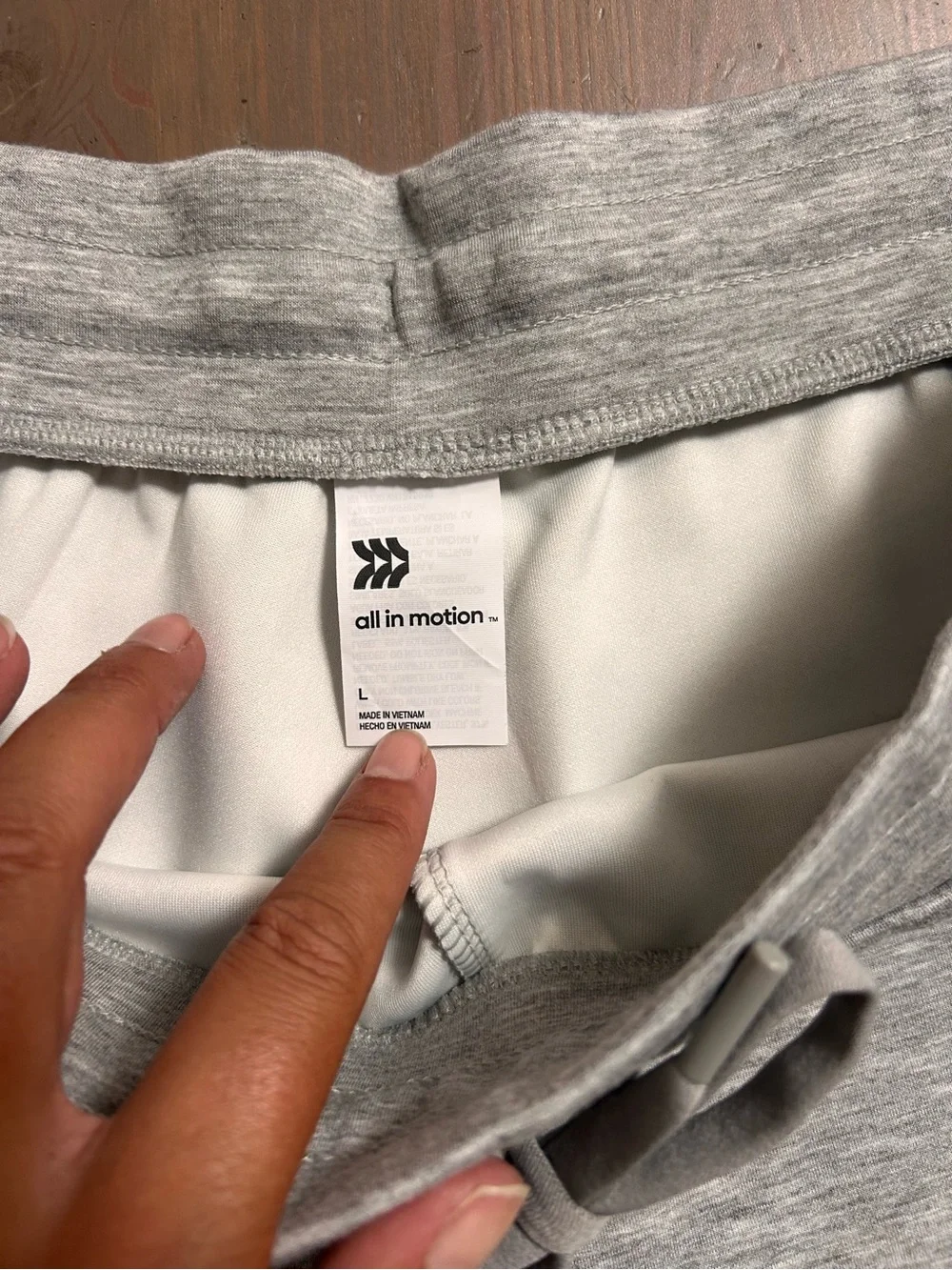 All In Motion Light Gray Athletic Lounge Shorts